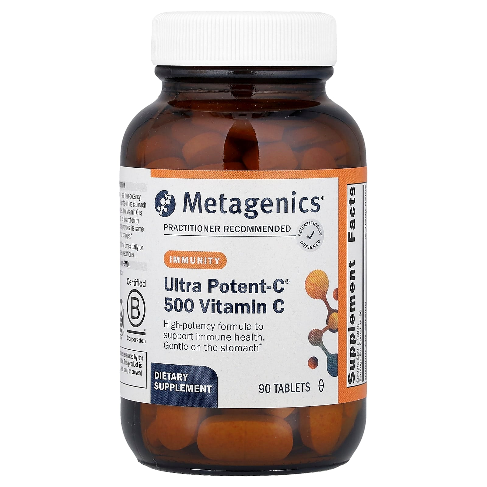 Metagenics, Ultra Potent-C® 500 Vitamin C, 90 Tablets UPC 755571030511 | HiLife Vitamins